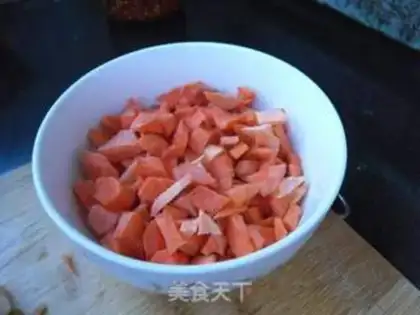Make Scrambled radish step 1