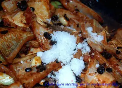Make The beans are burning fish step 7