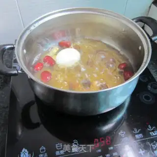 Make Red sugar, red date, cinnamon step 5