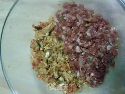 Make Crab buns step 1