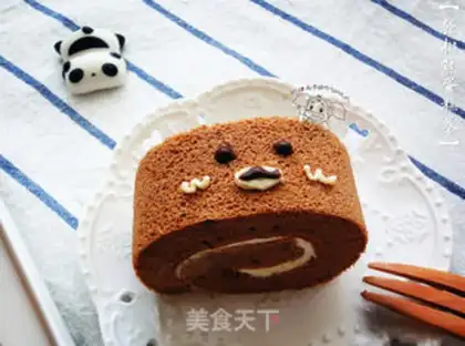 Make Easy bear cake roll step 11