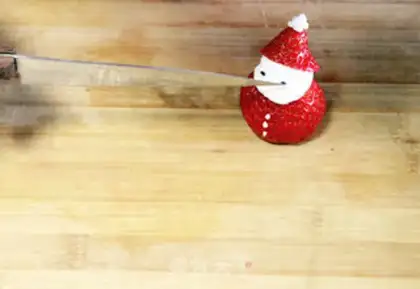 Make Strawberry Santa step 7