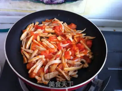 Make Eggs for the abalone tomatoes step 6
