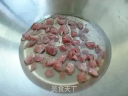 Make Vegetable thin meat congee step 2
