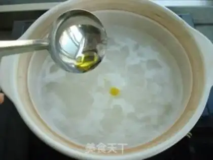 Make Vegetable thin meat congee step 4