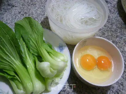 Make Green egg rice line step 0