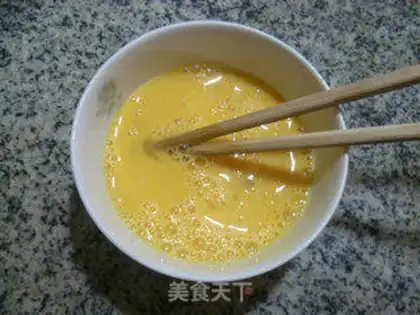 Make Green egg rice line step 2
