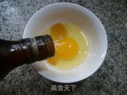 Make Double egg fried rice step 1