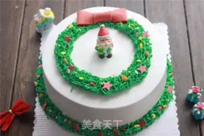 Make Christmas garter cake step 25