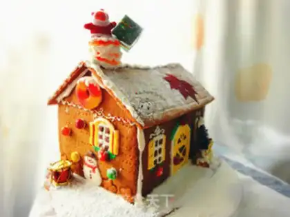 Make Christmas gingerbread house step 15