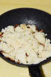 Make Salt fish fried rice step 3