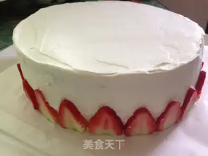 Make Strawberry birthday cake step 23