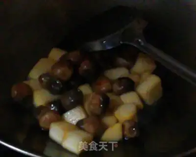 Make Apple fried grass mushrooms step 6