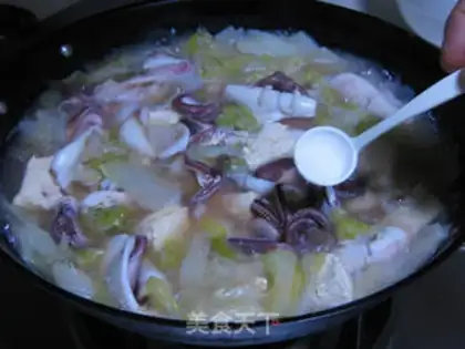 Make Plumbfish stew, tofu step 15