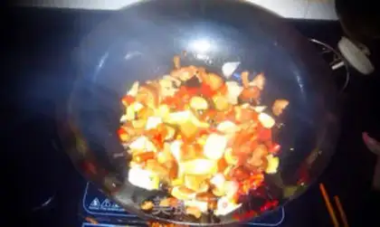 Make Dry cinnamon tofu step 4