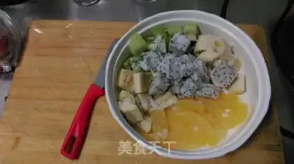 Make Fruit pudding step 1