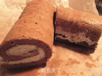 Make Christmas stake cake roll step 14
