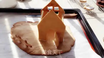 Make Christmas gingerbread house step 6