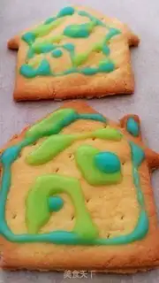 Make Baby-to-child game -- making Christmas cream cookies step 12