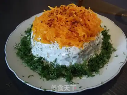 Make Potato carrot salad cake step 8