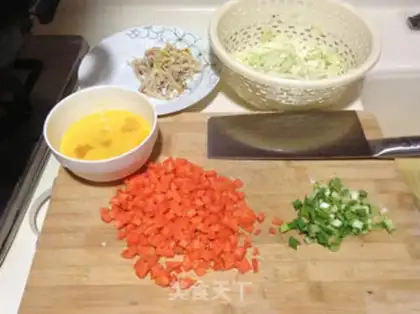 Make Carrot egg fried rice step 0