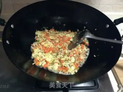 Make Carrot egg fried rice step 3
