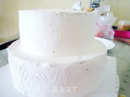 Make Christmas castle cake step 22