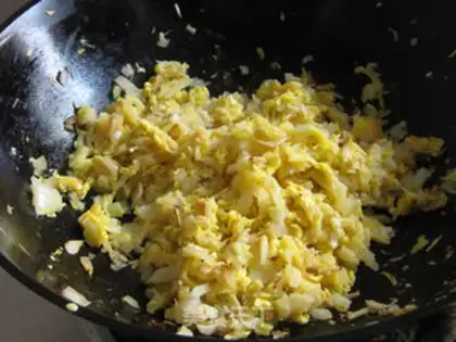 Make Shrimp-covered eggs step 8