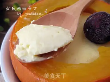 Make Goldmelon butter pudding step 13