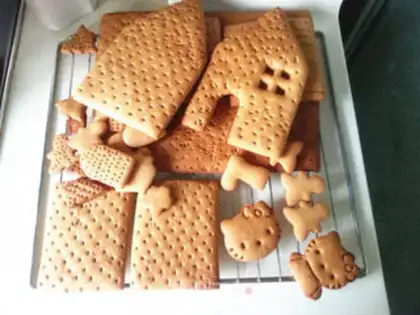 Make Christmas gingerbread house step 9