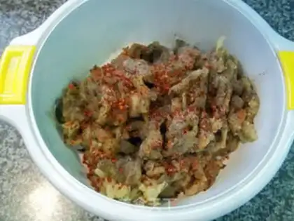 Make Roasted eggplant beef step 10