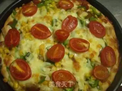 Make Chicken corn pizza step 17