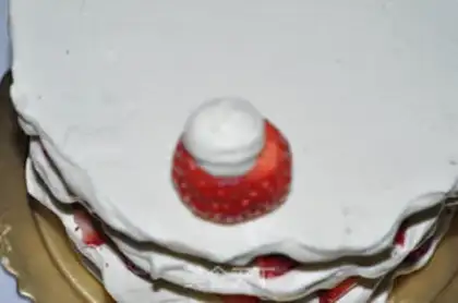 Make Christmas Snowman naked cake step 17