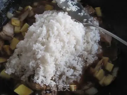 Make Potato chop rice step 5