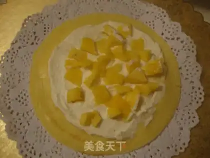 Make The durian mango cake step 14