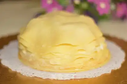 Make The durian mango cake step 15