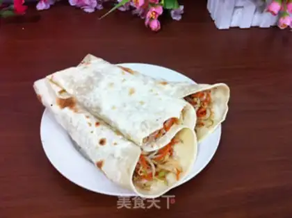 Make Bean bud carrot burrito step 14