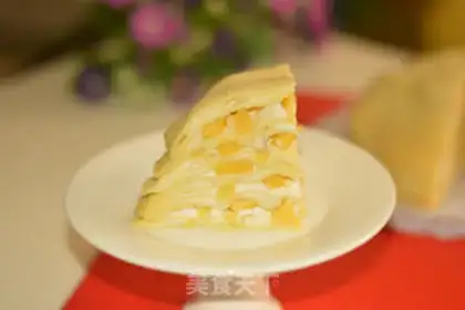 Make The durian mango cake step 17