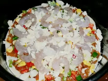 Make Shrimp pizza step 7