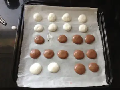 Make Double-coloured protein pie step 6