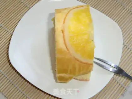 Make Orange cake roll step 9