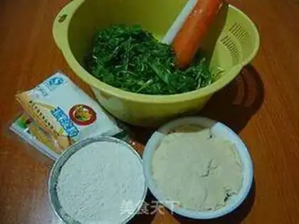 Make The ground cabbage, the bean slag step 0