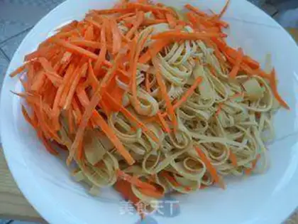 Make Dry tofu carrot step 1