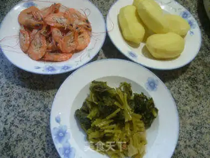Make Shrimp snow and potatoes step 0