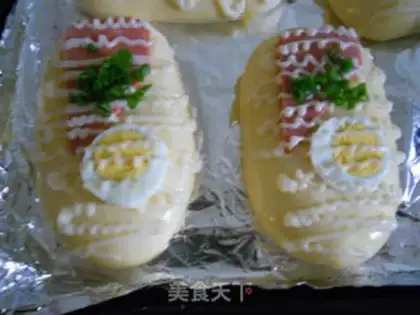 Make Salad ham and egg bread step 7