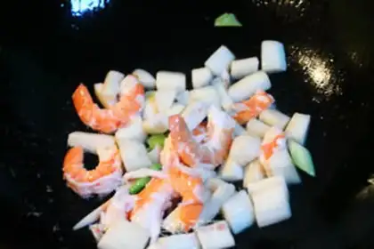 Make Shrimp Insan rice rice step 3
