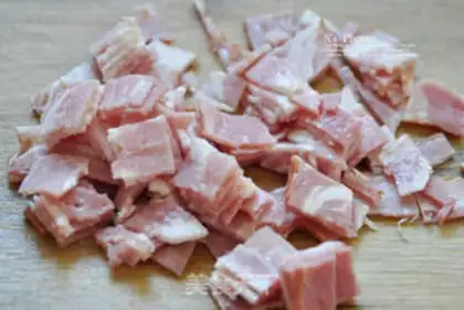 Make Bacon cucumber corn step 1