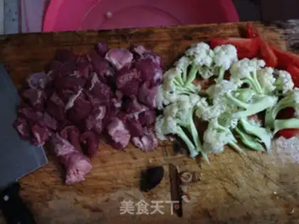 Make A lot of vegetables and lamb step 1
