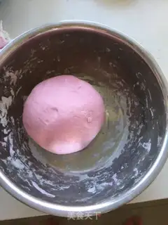 Make Pink heart pizza step 2