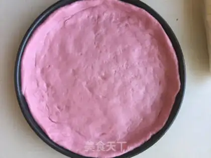 Make Pink heart pizza step 3